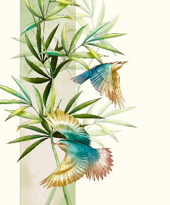 Fabric roller blind Birds in the leaves