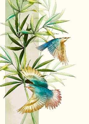 Fabric roller blind Birds in the leaves
