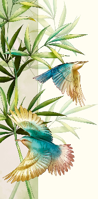 Fabric roller blind Birds in the leaves