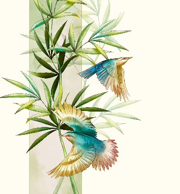 Fabric roller blind Birds in the leaves