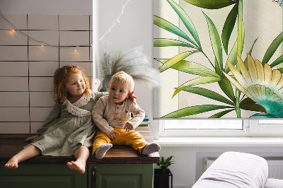 Fabric roller blind Birds in the leaves