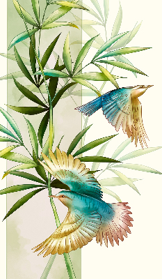 Fabric roller blind Birds in the leaves