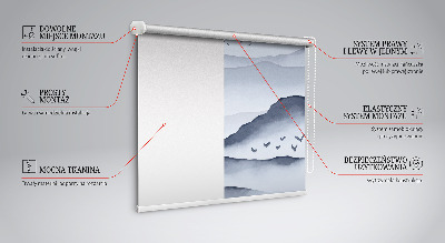 Roller blind for large window Mountains in the fog