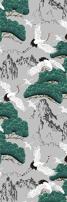 Fabric roller blind Flying Cranes