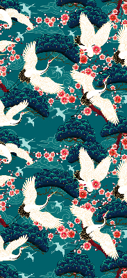 Roller blind for large window A flock of cranes
