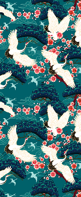 Roller blind for large window A flock of cranes