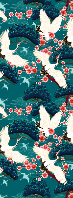 Roller blind for large window A flock of cranes