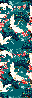 Roller blind for large window A flock of cranes