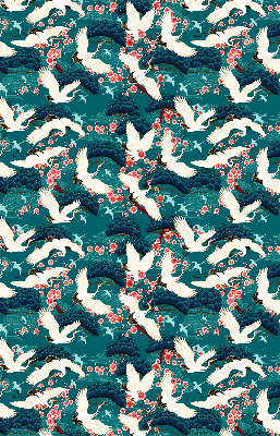Roller blind for large window A flock of cranes