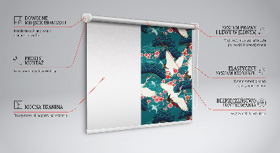Roller blind for large window A flock of cranes