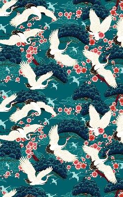 Roller blind for large window A flock of cranes