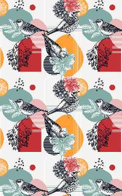 Fabric roller blind Birds