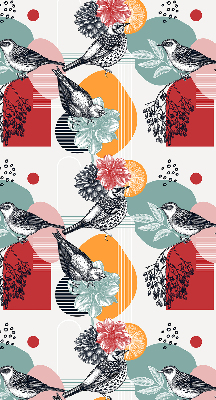 Fabric roller blind Birds