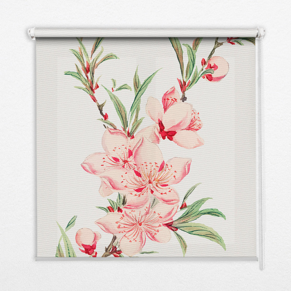 Modern roller blind Pink flower