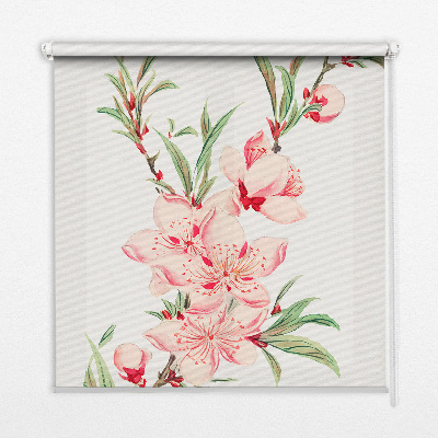 Modern roller blind Pink flower