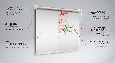 Modern roller blind Pink flower