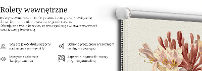 Roller blind for large window Falling flower