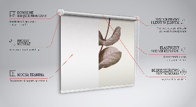 Roller blind for large window Falling flower