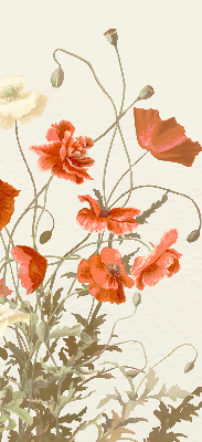 Fabric roller blind Poppies