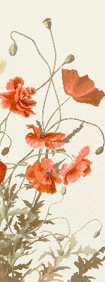 Fabric roller blind Poppies