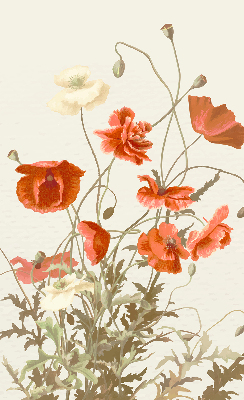 Fabric roller blind Poppies