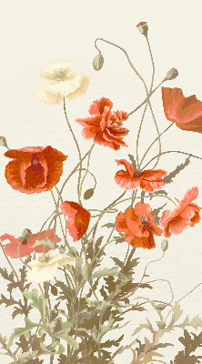 Fabric roller blind Poppies
