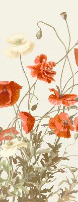 Fabric roller blind Poppies