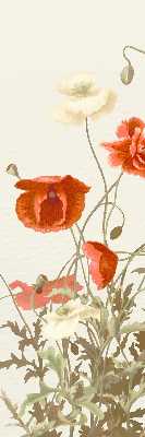Fabric roller blind Poppies