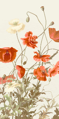 Fabric roller blind Poppies