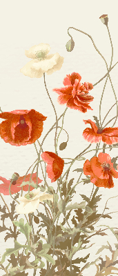 Fabric roller blind Poppies