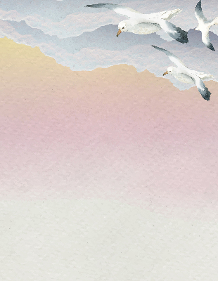 Fabric roller blind Flying birds