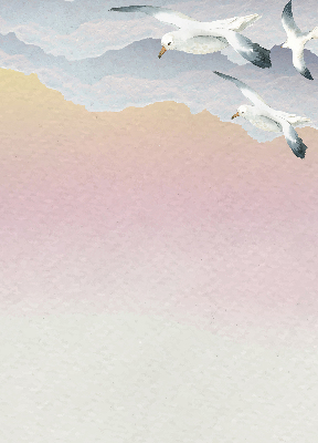 Fabric roller blind Flying birds