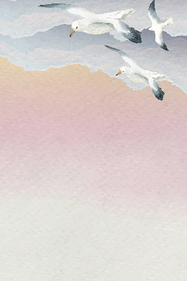 Fabric roller blind Flying birds
