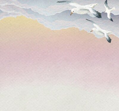 Fabric roller blind Flying birds