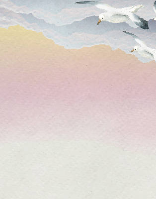 Fabric roller blind Flying birds