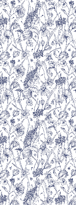 Roller blind for large window Wildflowers