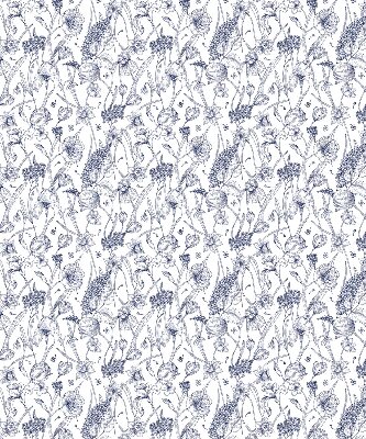Roller blind for large window Wildflowers