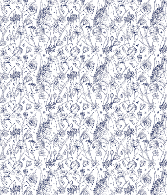 Roller blind for large window Wildflowers