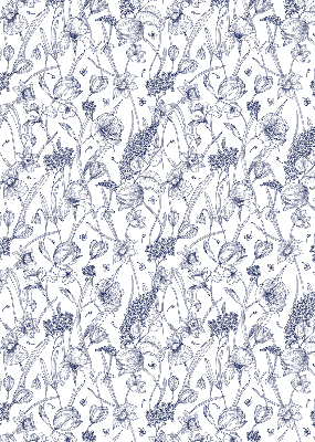 Roller blind for large window Wildflowers