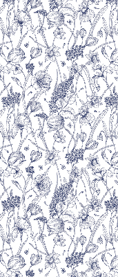 Roller blind for large window Wildflowers