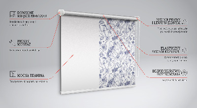 Roller blind for large window Wildflowers