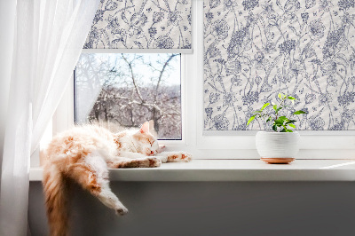 Roller blind for large window Wildflowers