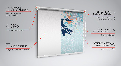 Modern roller blind Heron in flowers