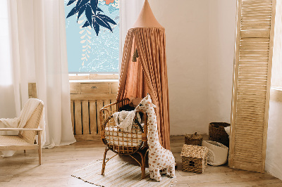 Modern roller blind Heron in flowers