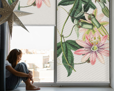 Fabric roller blind Pink flower
