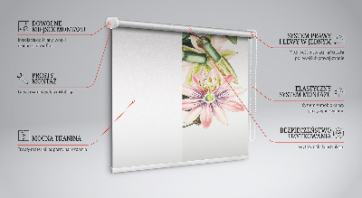 Fabric roller blind Pink flower