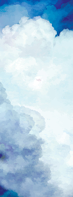 Modern roller blind Clouds