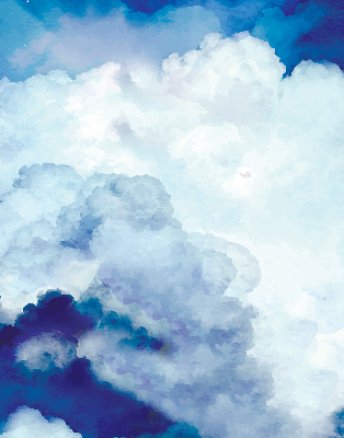 Modern roller blind Clouds