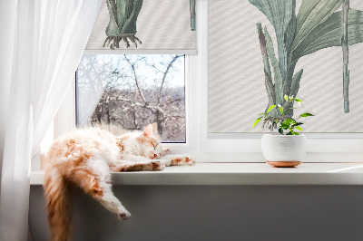 Roller blind for large window Flower