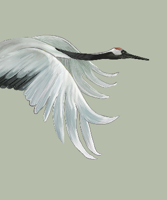 Modern roller blind Crane in flight